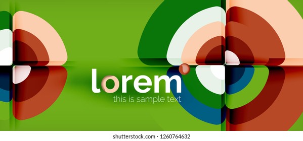 Plano de fundo abstrato do círculo. Modelo de layout abstrato moderno para apresentação de negócios ou tecnologia ou capa de brochura da web, papel de parede. Ilustração vetorial
