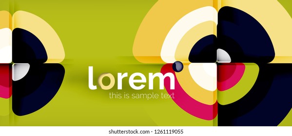Circle abstract background. Trendy abstract layout template for business or technology presentation or web brochure cover, wallpaper. Vector illustration