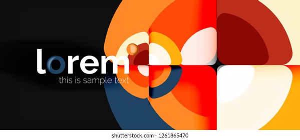 Circle abstract background. Trendy abstract layout template for business or technology presentation or web brochure cover, wallpaper. Vector illustration