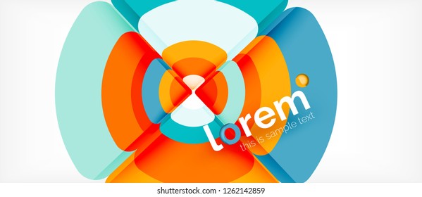 Recorrer el fondo abstracto del círculo. Plantilla de diseño abstracto de moda para presentación de negocios o tecnología o portada de folletos web, fondo de pantalla. Ilustración del vector