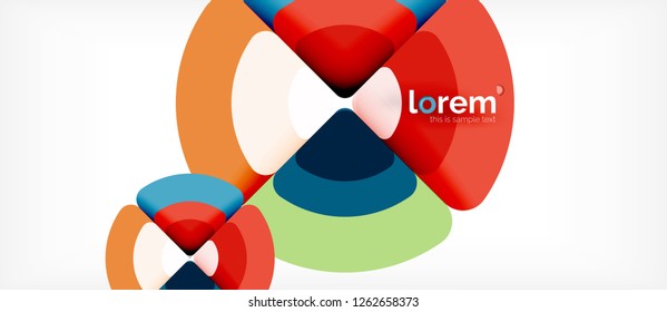 Recorrer el fondo abstracto del círculo. Plantilla de diseño abstracto de moda para presentación de negocios o tecnología o portada de folletos web, fondo de pantalla. Ilustración del vector