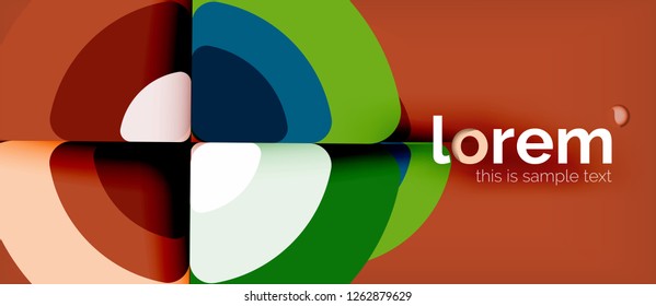 Recorrer el fondo abstracto del círculo. Plantilla de diseño abstracto de moda para presentación de negocios o tecnología o portada de folletos web, fondo de pantalla. Ilustración del vector
