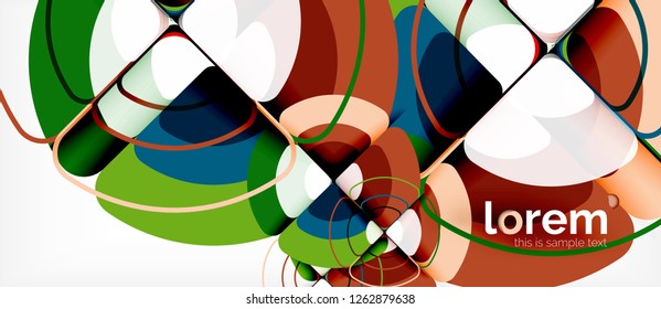 Circle abstract background. Trendy abstract layout template for business or technology presentation or web brochure cover, wallpaper. Vector illustration