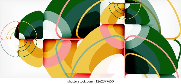 Circle abstract background. Trendy abstract layout template for business or technology presentation or web brochure cover, wallpaper. Vector illustration