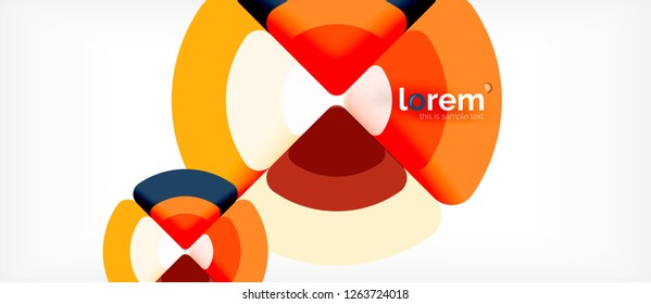 Circle abstract background. Trendy abstract layout template for business or technology presentation or web brochure cover, wallpaper. Vector illustration