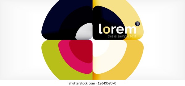 Circle abstract background. Trendy abstract layout template for business or technology presentation or web brochure cover, wallpaper. Vector illustration