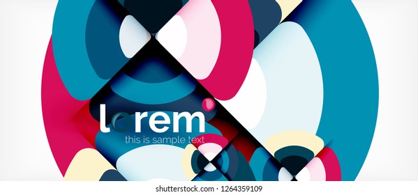 Circle abstract background. Trendy abstract layout template for business or technology presentation or web brochure cover, wallpaper. Vector illustration