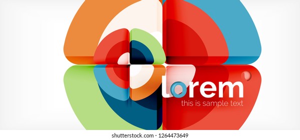 Recorrer el fondo abstracto del círculo. Plantilla de diseño abstracto de moda para presentación de negocios o tecnología o portada de folletos web, fondo de pantalla. Ilustración del vector