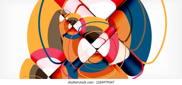Circle abstract background. Trendy abstract layout template for business or technology presentation or web brochure cover, wallpaper. Vector illustration