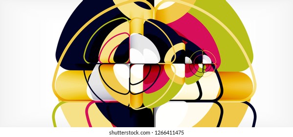 Circle abstract background. Trendy abstract layout template for business or technology presentation or web brochure cover, wallpaper. Vector illustration