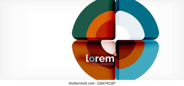 Recorrer el fondo abstracto del círculo. Plantilla de diseño abstracto de moda para presentación de negocios o tecnología o portada de folletos web, fondo de pantalla. Ilustración del vector