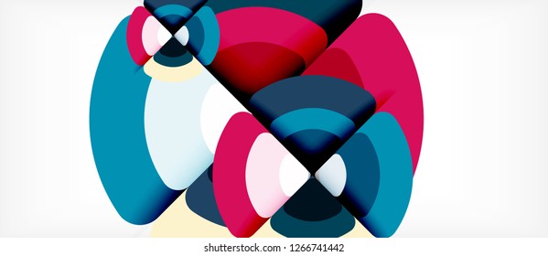 Recorrer el fondo abstracto del círculo. Plantilla de diseño abstracto de moda para presentación de negocios o tecnología o portada de folletos web, fondo de pantalla. Ilustración del vector