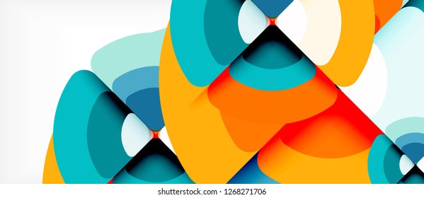 Recorrer el fondo abstracto del círculo. Plantilla de diseño abstracto de moda para presentación de negocios o tecnología o portada de folletos web, fondo de pantalla. Ilustración del vector