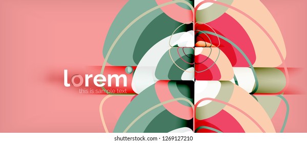 Circle abstract background. Trendy abstract layout template for business or technology presentation or web brochure cover, wallpaper. Vector illustration