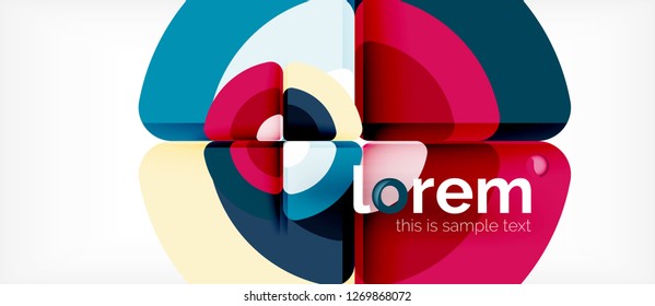 Circle abstract background. Trendy abstract layout template for business or technology presentation or web brochure cover, wallpaper. Vector illustration