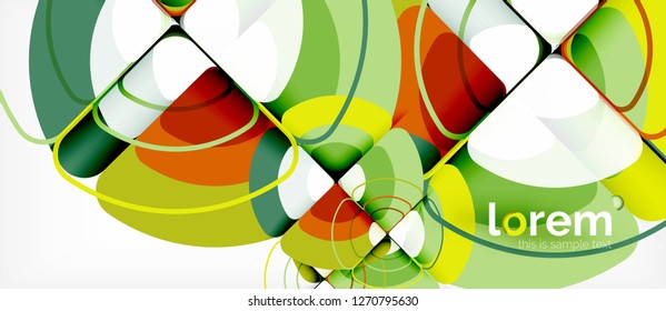 Circle abstract background. Trendy abstract layout template for business or technology presentation or web brochure cover, wallpaper. Vector illustration