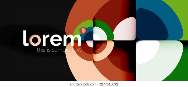 Recorrer el fondo abstracto del círculo. Plantilla de diseño abstracto de moda para presentación de negocios o tecnología o portada de folletos web, fondo de pantalla. Ilustración del vector