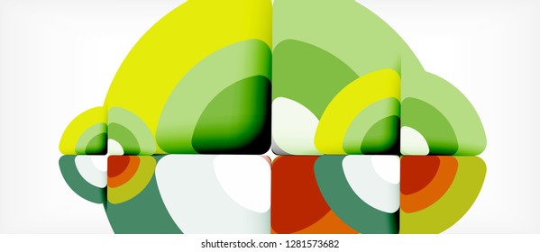 Recorrer el fondo abstracto del círculo. Plantilla de diseño abstracto de moda para presentación de negocios o tecnología o portada de folletos web, fondo de pantalla. Ilustración del vector