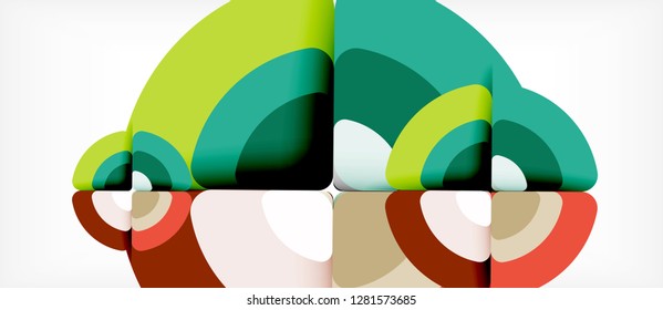 Recorrer el fondo abstracto del círculo. Plantilla de diseño abstracto de moda para presentación de negocios o tecnología o portada de folletos web, fondo de pantalla. Ilustración del vector