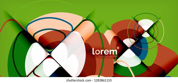 Circle abstract background. Trendy abstract layout template for business or technology presentation or web brochure cover, wallpaper. Vector illustration