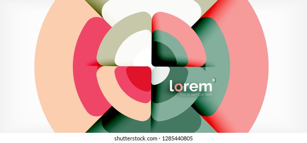 Circle abstract background. Trendy abstract layout template for business or technology presentation or web brochure cover, wallpaper. Vector illustration