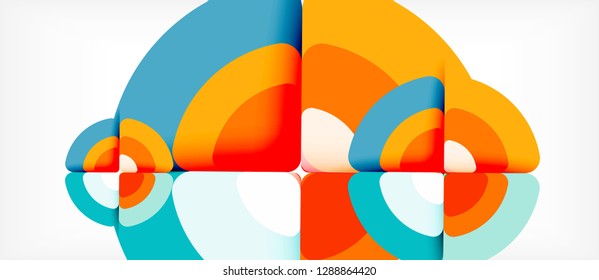 Recorrer el fondo abstracto del círculo. Plantilla de diseño abstracto de moda para presentación de negocios o tecnología o portada de folletos web, fondo de pantalla. Ilustración del vector