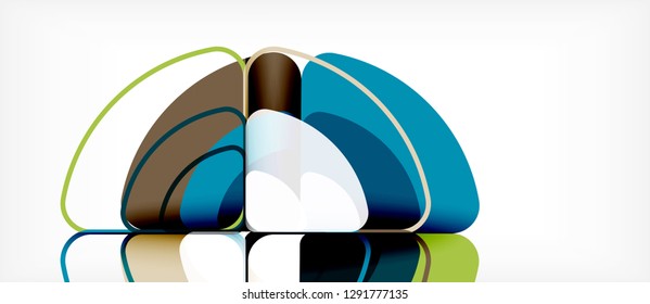 Recorrer el fondo abstracto del círculo. Plantilla de diseño abstracto de moda para presentación de negocios o tecnología o portada de folletos web, fondo de pantalla. Ilustración del vector