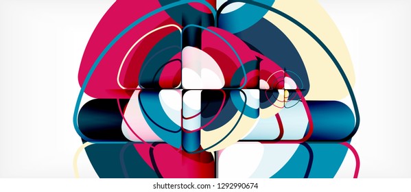 Recorrer el fondo abstracto del círculo. Plantilla de diseño abstracto de moda para presentación de negocios o tecnología o portada de folletos web, fondo de pantalla. Ilustración del vector