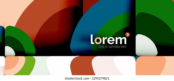 Circle abstract background. Trendy abstract layout template for business or technology presentation or web brochure cover, wallpaper. Vector illustration