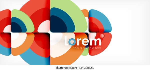 Circle abstract background. Trendy abstract layout template for business or technology presentation or web brochure cover, wallpaper. Vector illustration