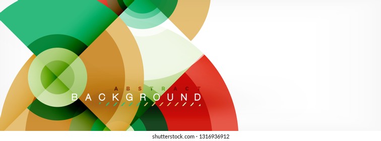 Circle abstract background with triangular shapes for modern design, cover, template, brochure, flyer. Vector
