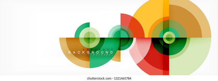 Circle abstract background with triangular shapes for modern design, cover, template, brochure, flyer. Vector