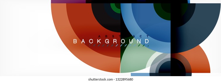 Circle abstract background with triangular shapes for modern design, cover, template, brochure, flyer. Vector