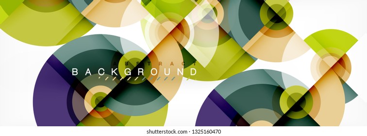 Circle abstract background with triangular shapes for modern design, cover, template, brochure, flyer. Vector