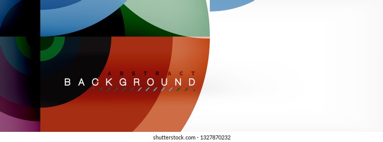 Circle abstract background with triangular shapes for modern design, cover, template, brochure, flyer. Vector