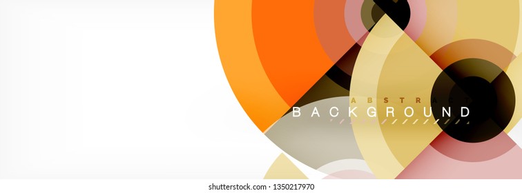 Circle abstract background with triangular shapes for modern design, cover, template, brochure, flyer. Vector