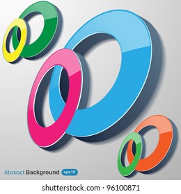 Circle abstract background, vector