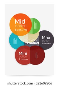 Circle abstract background, vector business brochure template