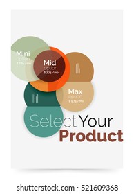 Circle abstract background, vector business brochure template