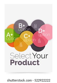 Circle abstract background, vector business brochure template