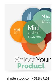 Circle abstract background, vector business brochure template