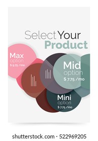 Circle abstract background, vector business brochure template