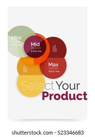 Circle abstract background, vector business brochure template