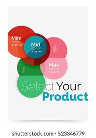 Circle abstract background, vector business brochure template
