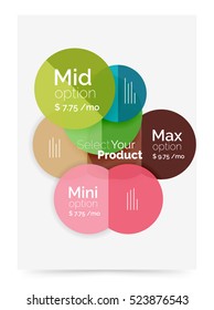 Circle abstract background, vector business brochure template