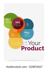 Circle abstract background, vector business brochure template