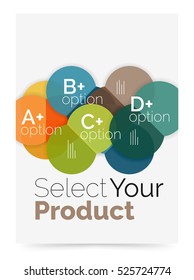 Circle abstract background, vector business brochure template