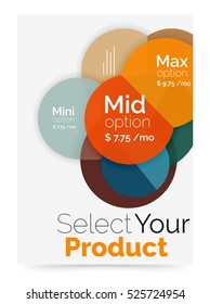 Circle abstract background, vector business brochure template