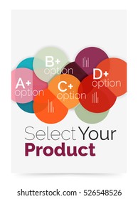 Circle abstract background, vector business brochure template