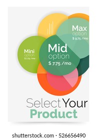 Circle abstract background, vector business brochure template